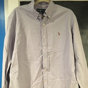 Ralph Lauren lavender button down shirt